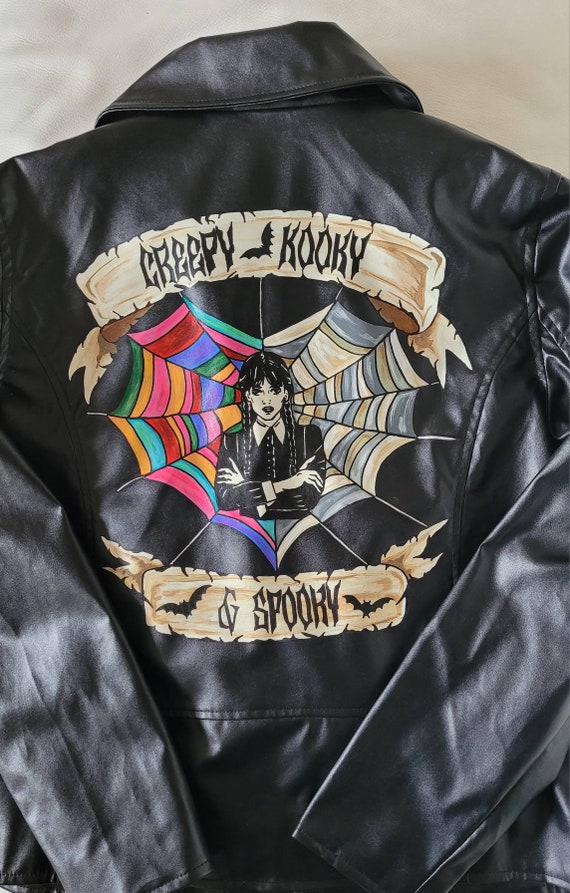 ジャケット・アウター skoloct emptyroom painted leather jacket skoloct emptyroom painted leather jacket