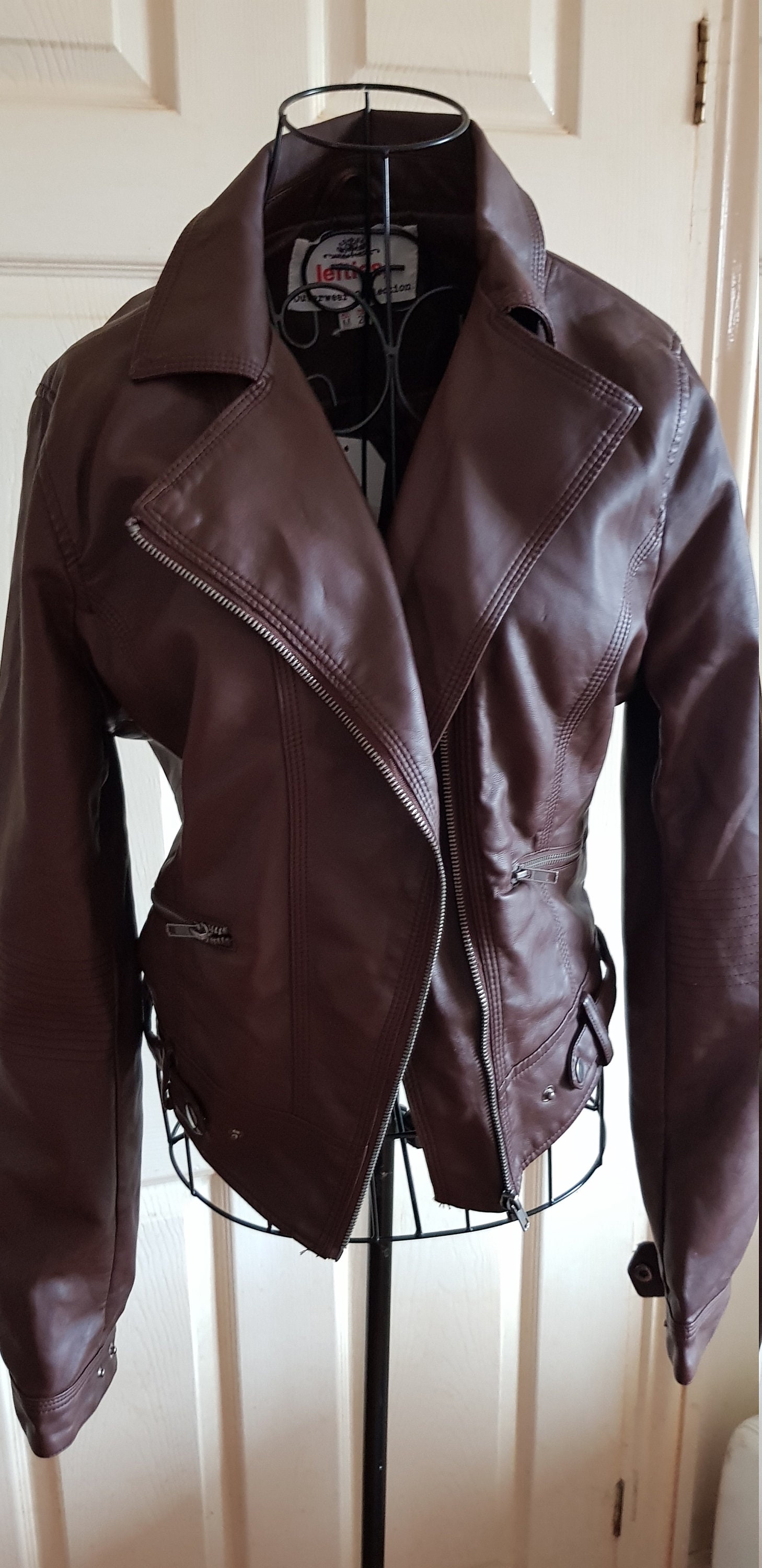Handpainted Faux Leather Jacket - Etsy UK
