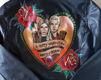 Custom painted jacket, personalised jacket, hand painted jacket,