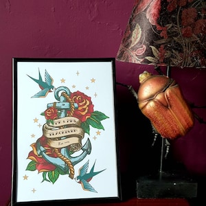 Impression personnalisée de style tatouage A4