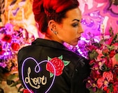Custom painted neon light up jackets, light up wedding jacket for brides