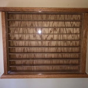 Beautiful Hand Crafted Oak Display Case 1/64 Scale Die Cast NASCAR Hot Wheels Trains Mini Collectibles