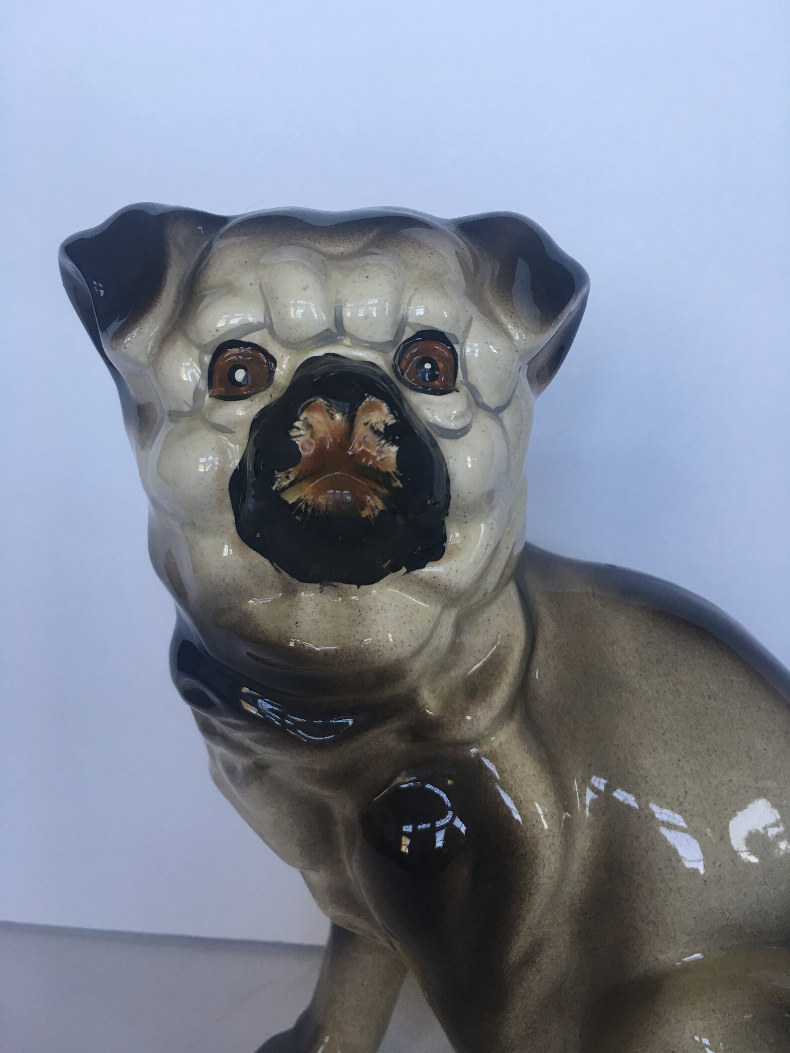 Vintage Ceramic Pug Mantel Dog Comfort Dog Staffordshire | Etsy