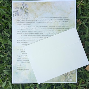 Cartas del Cielo Número Tres - Carta de Paz Para Ti Correspondencia Para Un Amigo Paz para los demás y para ti mismo Paz Divina Cristiana