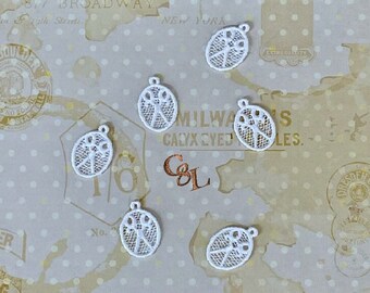 Small Scissors Lace Charms | Handmade | Embellishments | Appliqué | Journal Supplies | Jewelry Making | Scrapbooking | Card Making | FSL