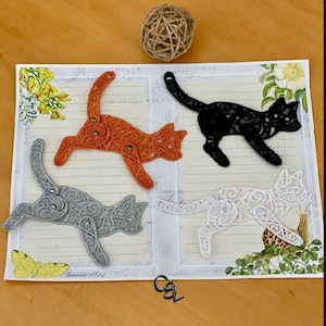 Lace Kitty Embellishment: FSL Cat with Adjustable Limbs