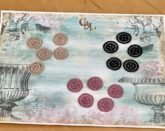 Lace Antique Cute Buttons | FSL | Embellishments | Scrapbooks | Appliqué | Journals | Ephemera | Multiple Colors Available | Handmade