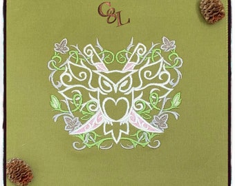 Coudre brodé elven court owl crest sur patch | Renaissance | Les | Elvish | Elfe | Handmade
