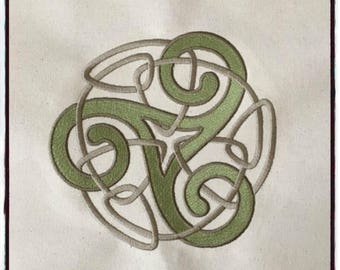 Celtic Triskele Embroidered Sew On Patch | Renaissance | Medieval | Handmade