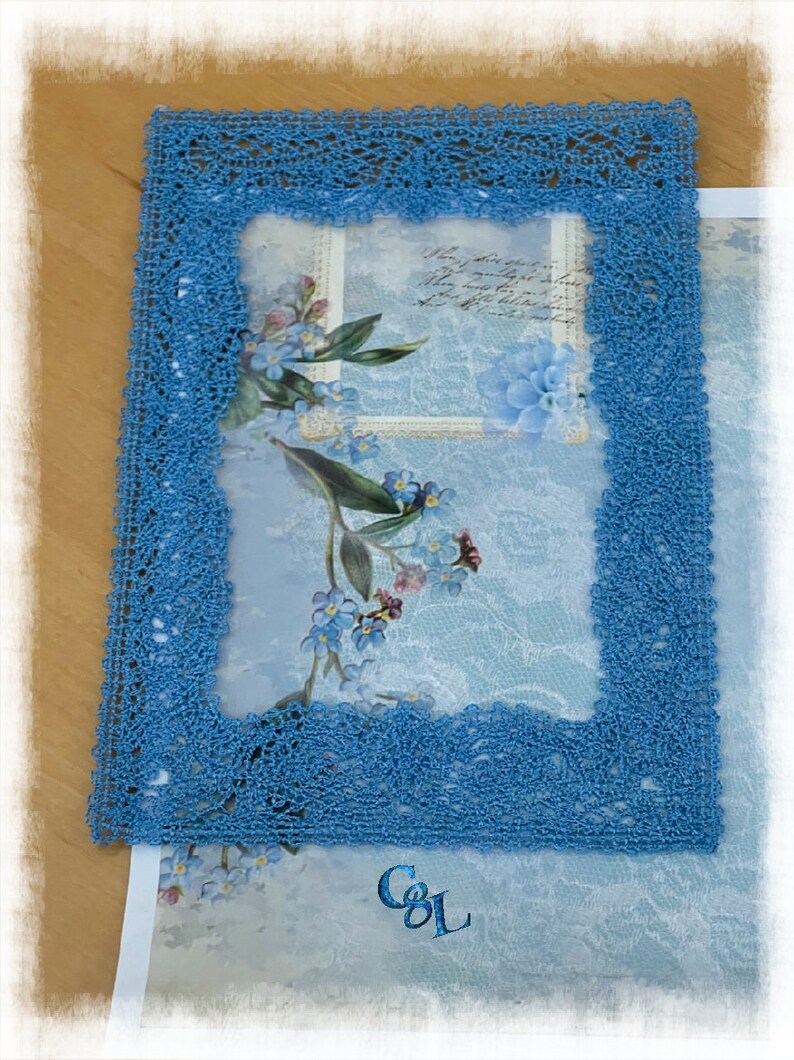 Lace Picture Frames: Ivory or Twinkle Blue, Embellishment, Scrapbooks ...