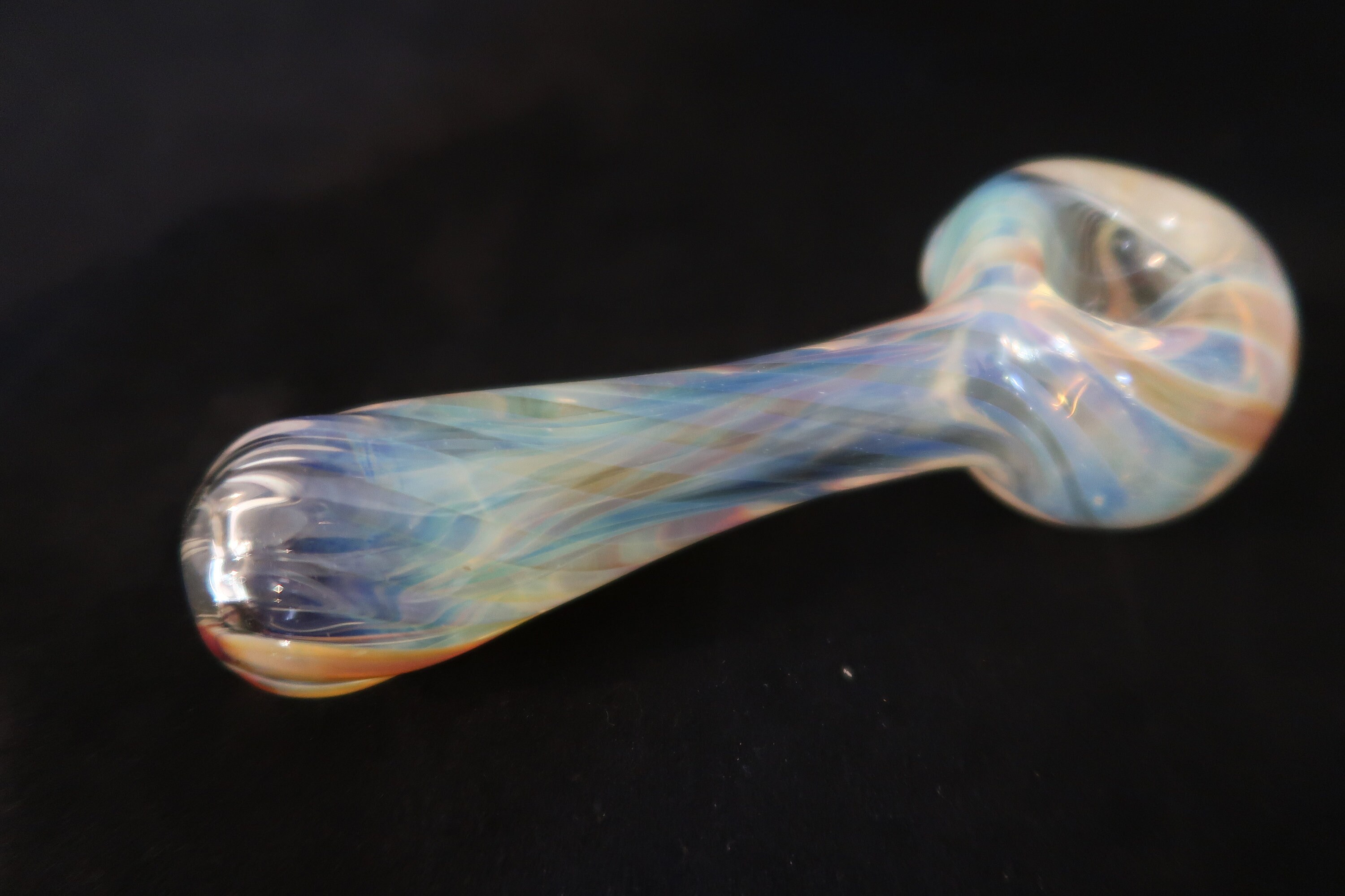 Beautiful Clear Color Changing Spiral Pipe // Glass Smoking Etsy
