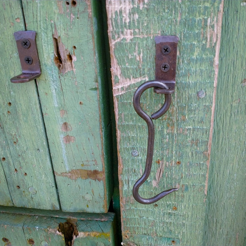 Hand forged rustic barn door latch image 4