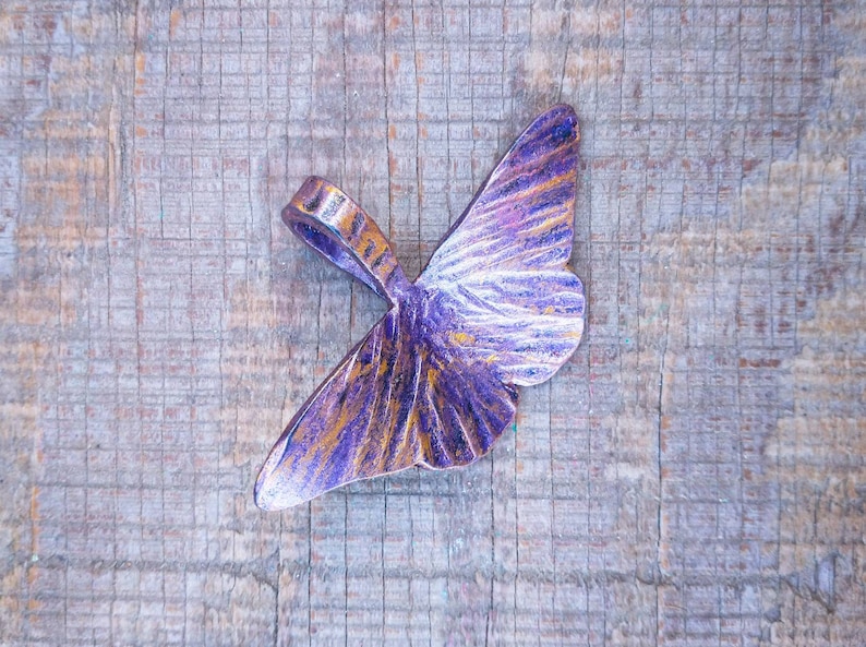 Hand forged moth pendant image 6