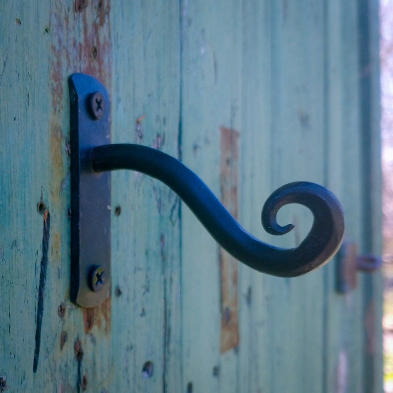 Set of three hand forged tentacle coat hooks image 5