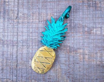 Hand forged pineapple pendant