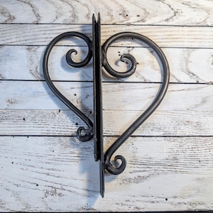 Hand forged scrolling barn door handle, door pull