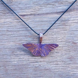 Hand forged moth pendant image 3