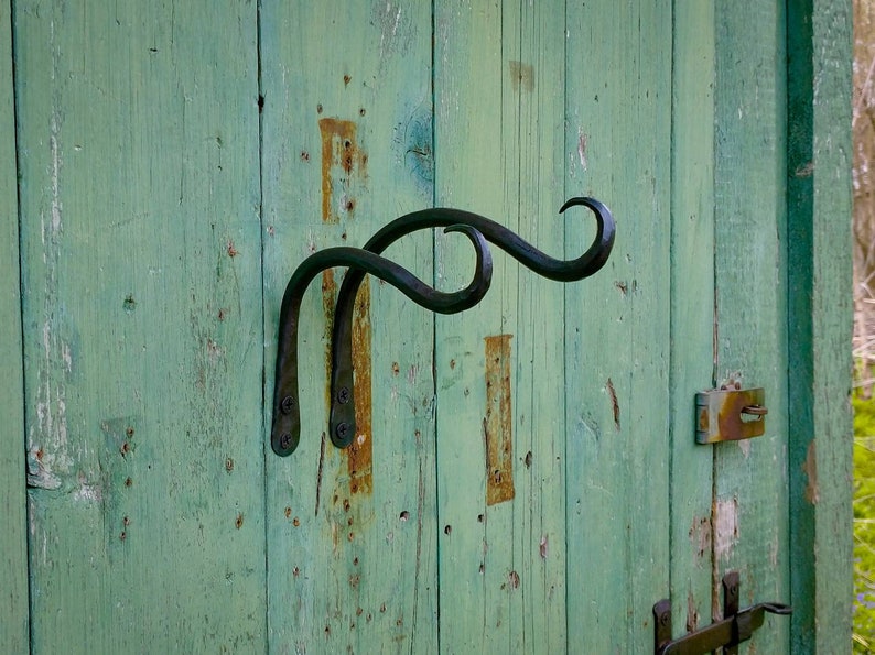Small Hand Forged Plant Hanger, design no. 16, custom made image 4