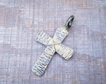 Hand forged cross pendant