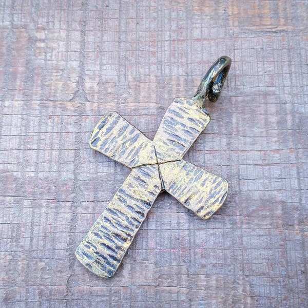 Hand forged cross pendant