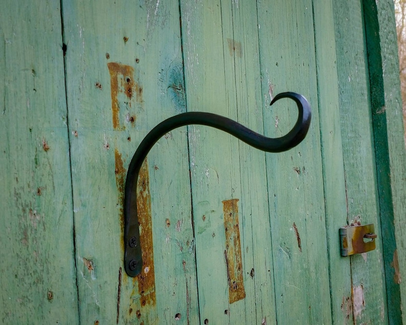 Small Hand Forged Plant Hanger, design no. 16, custom made image 3