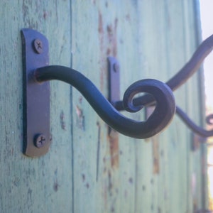 Set of three hand forged tentacle coat hooks image 3