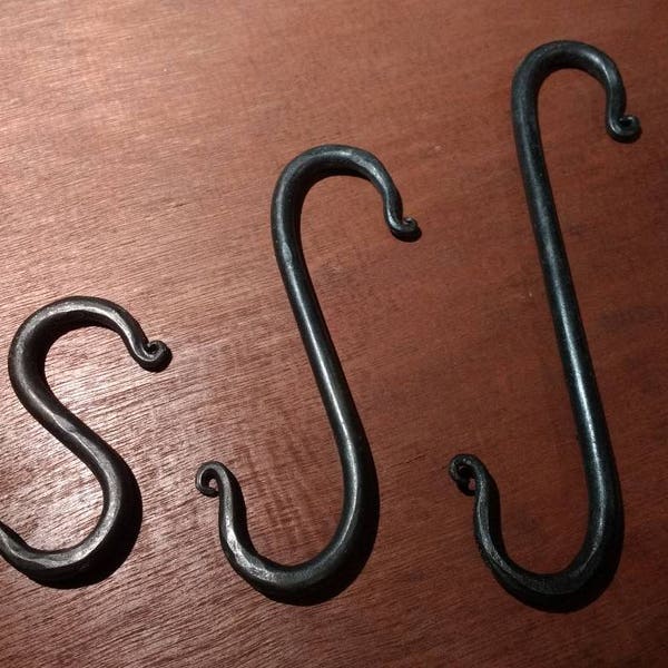 Hand Forged Pot Hooks, S Hooks