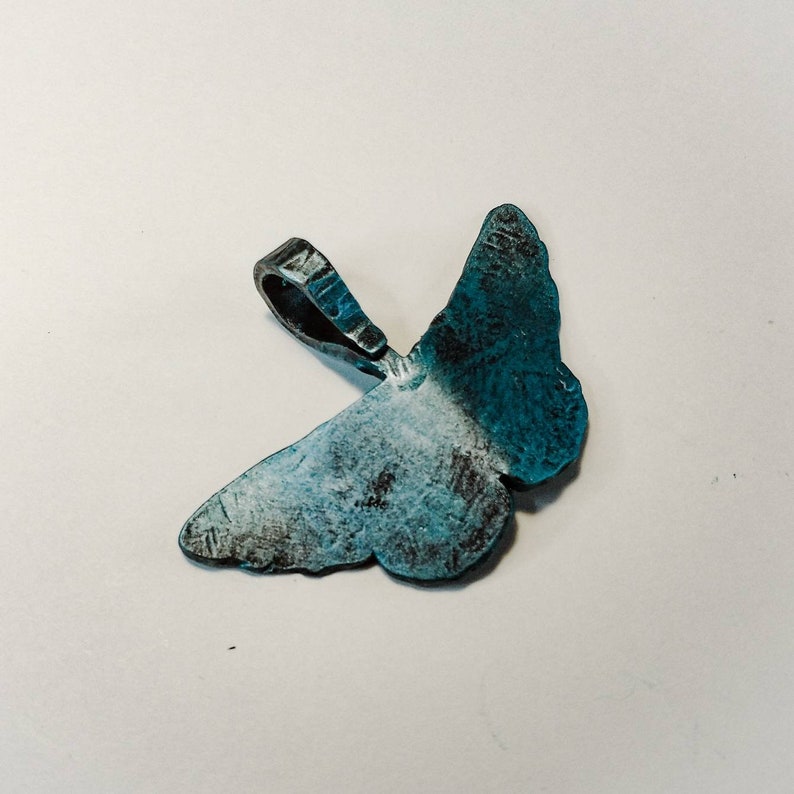 Hand forged moth pendant image 8