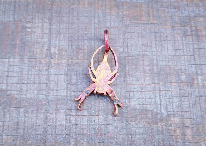 Hand forged orb spider pendant image 3