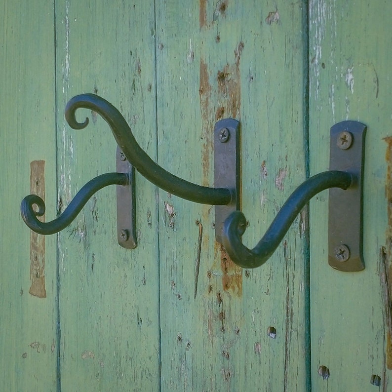 Set of three hand forged tentacle coat hooks image 2