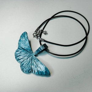 Hand forged moth pendant image 1