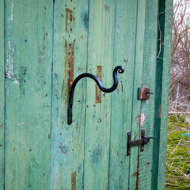 Small Hand Forged Plant Hanger, design no. 12, custom made image 2