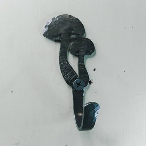 Hand forged mushroom no. 2 coat hook/key hook