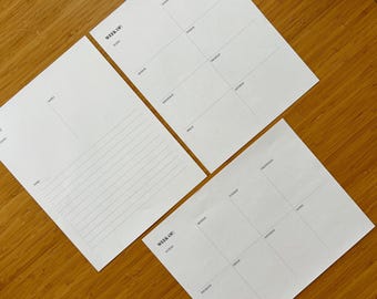 Minimalist Printable Daily & Weekly Planner Template (Digital Download)
