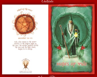 Yule Greeting Card, Low Holiday Card, Winter Solstice Card, Sabbat Card