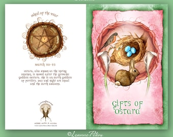 Ostara Greeting Card, Low Holiday Card, Spring Equinox Card, Sabbat Card