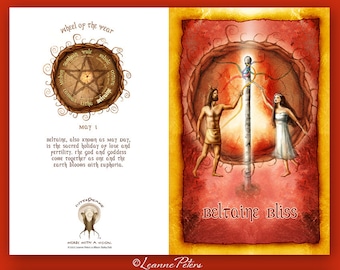 Beltaine Greeting Card - Beltane Greeting Card - Beltaine - Beltane - High Holiday - Sabbat Card