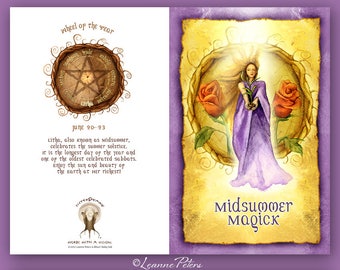 Midsummer Greeting Card, Litha Card, Low Holiday Card, Summer Solstice Sabbat Card