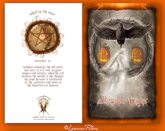 Samhain Card, Halloween Card, High Holiday Card, Sabbat Card