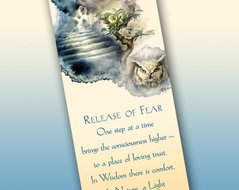 Release of Fear Bookmark - Bookmarker - Bookmarking - Bookmarks for Books - Book Mark - Reading Bookmark - Owl Art - Tree Art - Dreams