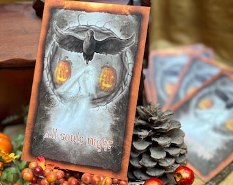 Samhain Blessings Card, Halloween Greeting Card