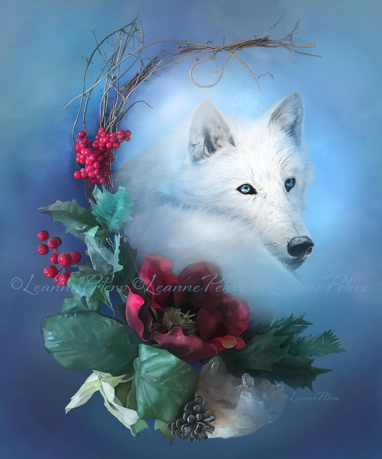 white wolf paintings