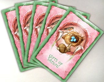 Ostara Cards - Pack of 5 - Low Holiday - Spring Equinox - Sabbat Cards