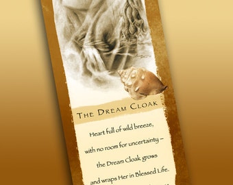 Dream Cloak Bookmark - Bookmarker - Bookmarking - Bookmarks for Books - Book Mark - Reading Bookmark - Seashells - Dreams - Trees