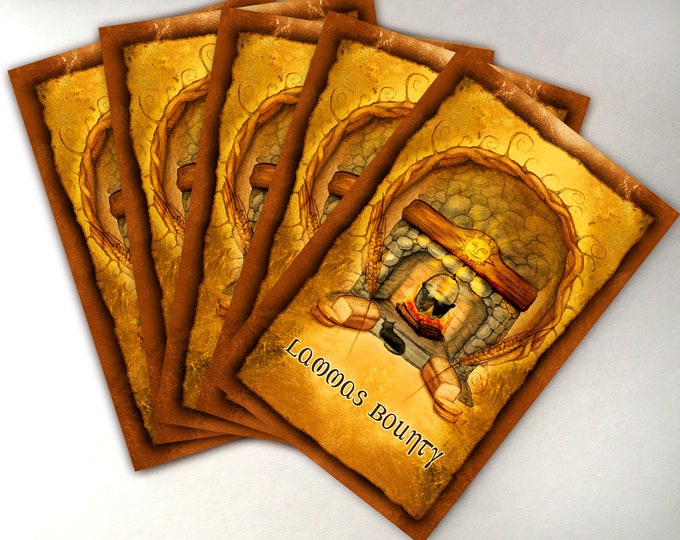 Featured listing image: Lammas Card Pack of 5 Greeting Cards, High Holiday Cards, Sabbat Cards, First Harvest Card