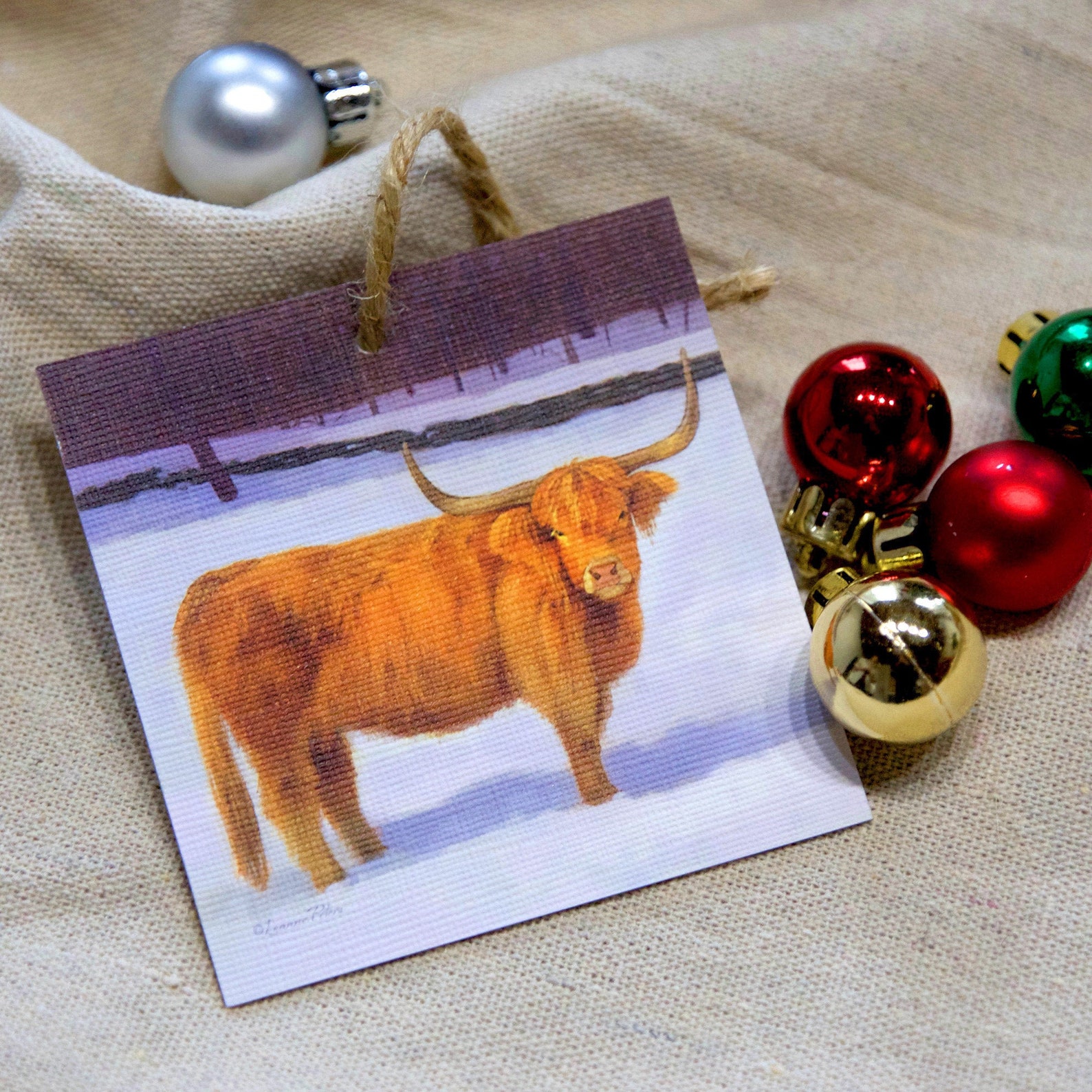 Highland Cattle Ornament Highland Cow Ornament Scottish Red Etsy