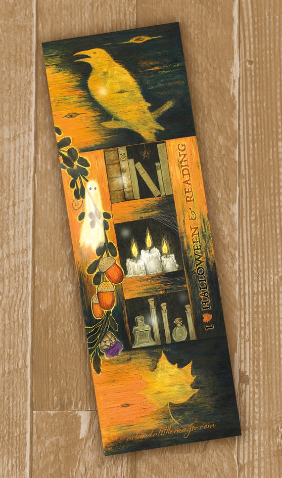 Halloween Bookmark, Witchy Bookmark, Samhain Bookmark, Spooky Ghost Bookmark