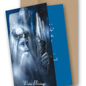 Light of Yule 5 x 7 Greeting Card, Holly King Card, Winter Solstice Card, Yule Holiday Card