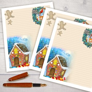 Christmas Stationery Paper, Cardinals Stationery Paper, Holiday Stationary, Writing Paper, Lined Paper, Woodland Paper
