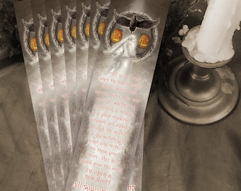10 Samhain Bookmarks, All Souls Night Bookmarks, Wiccan Bookmarks, Halloween Bookmarks
